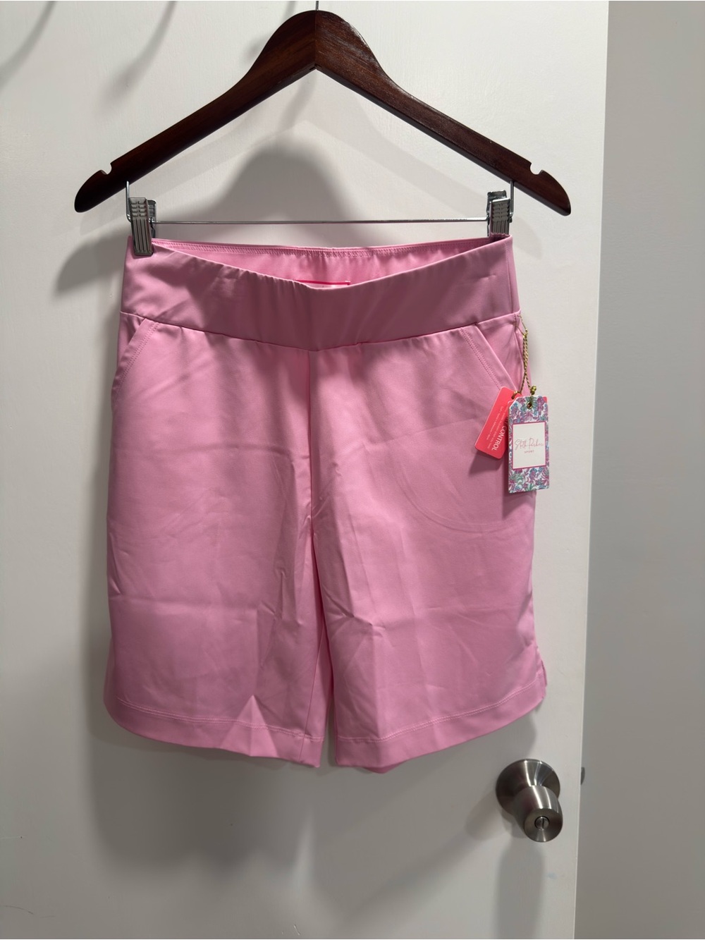 NWT Stella Parker Pink Tummy Control Bermuda Golf Shorts Size XS